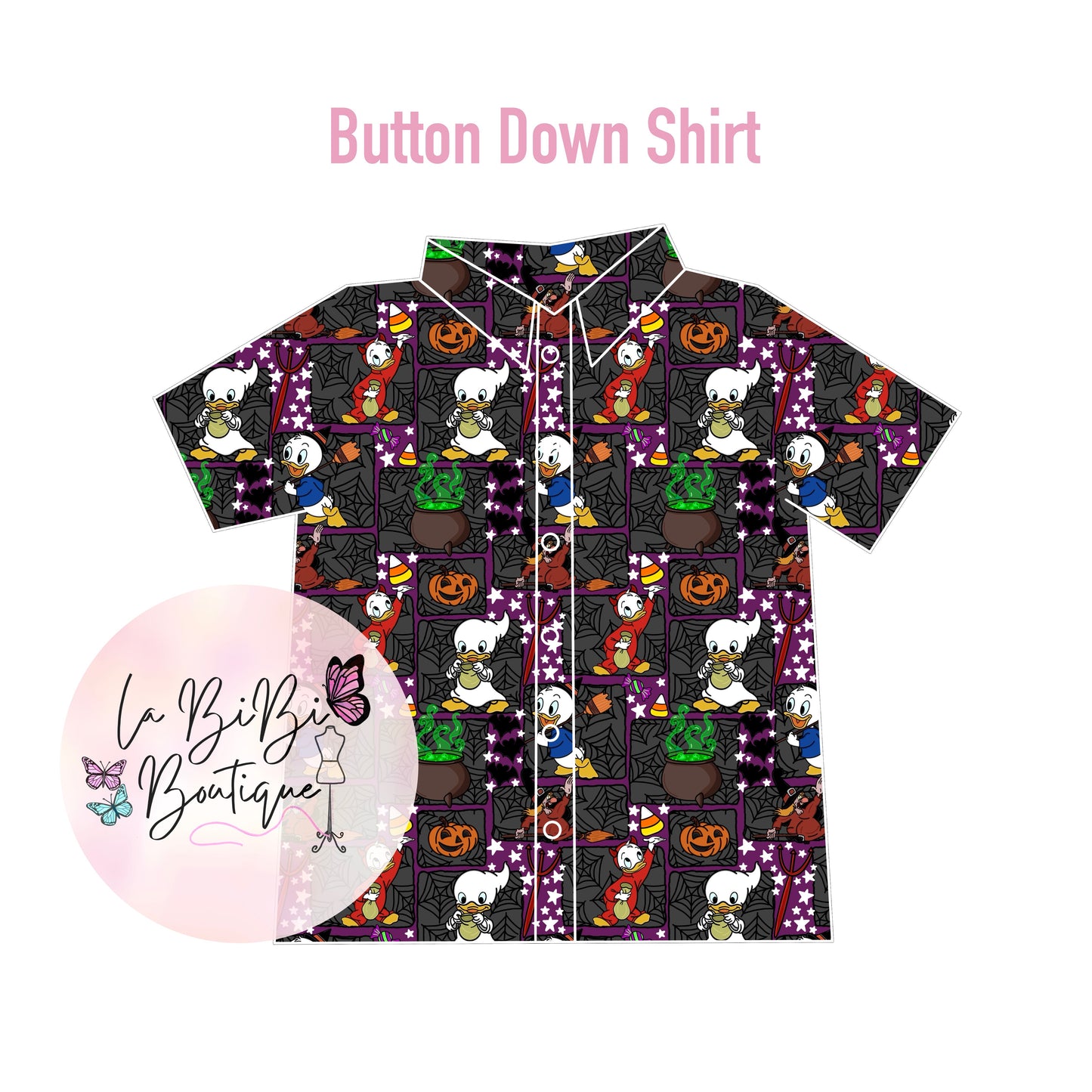 Trick Or Treat Ducks Halloween - Button Down