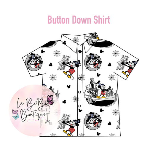Mouse on a Boat - Button Down