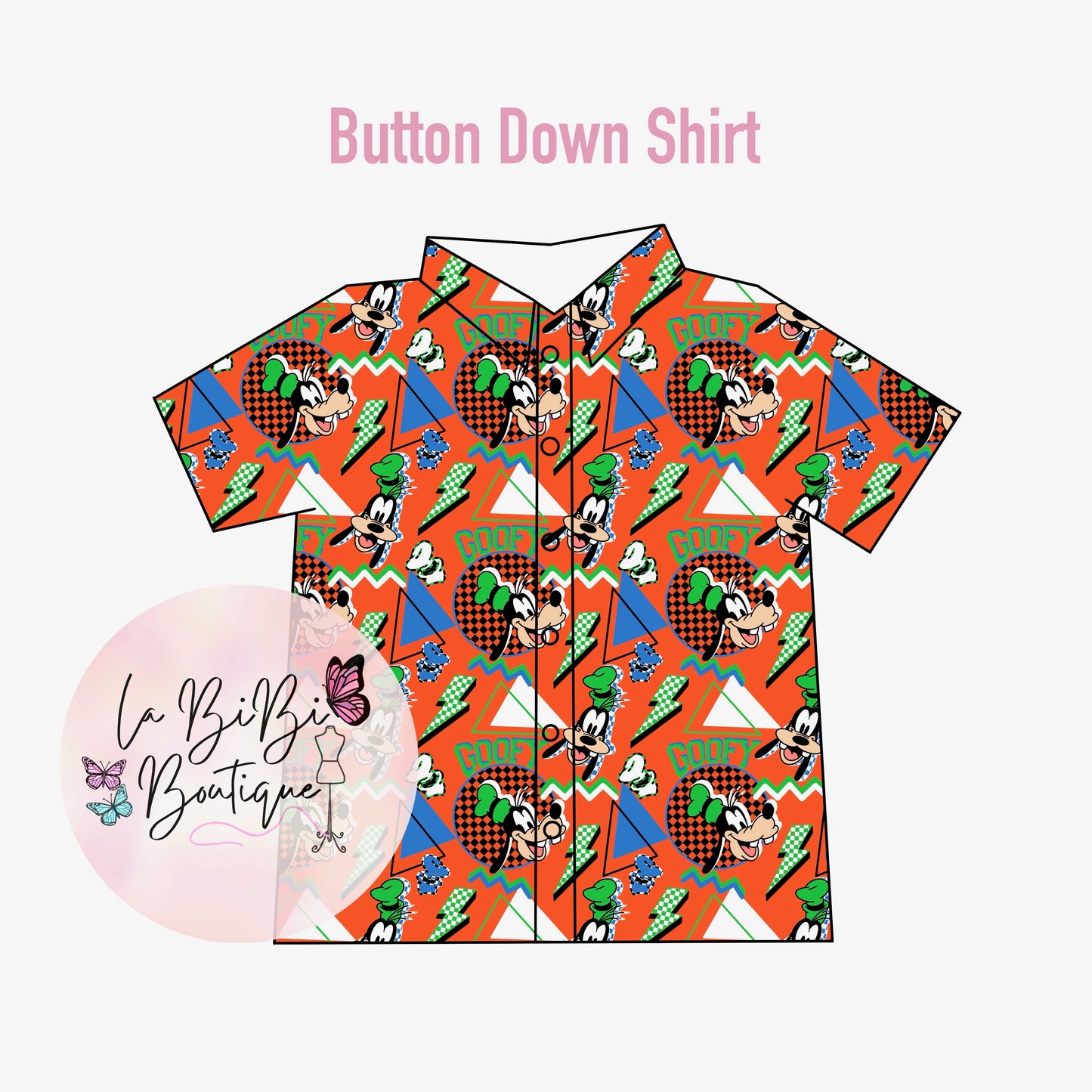 Retro Silly Dog - Button Down