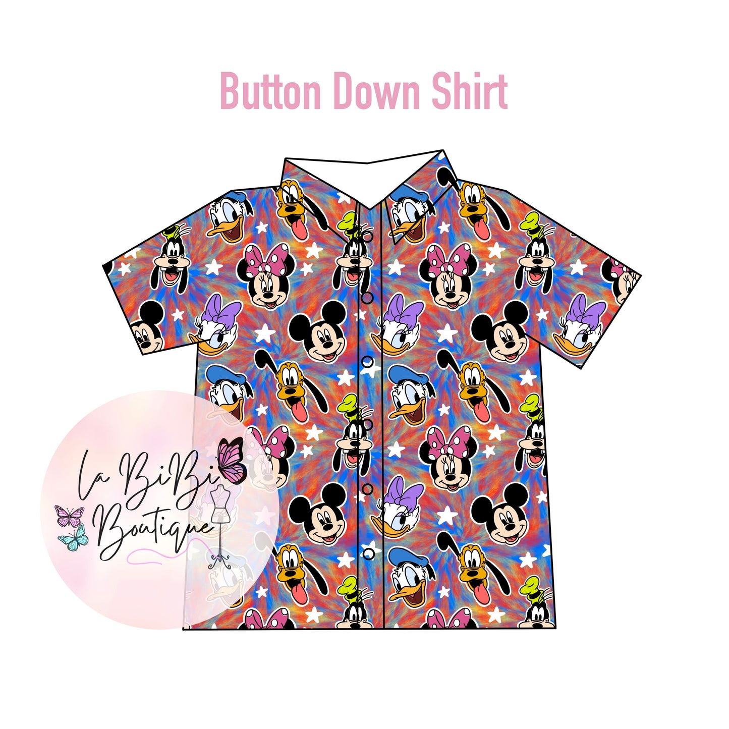 Fab 5 Tie Dye - Button Down