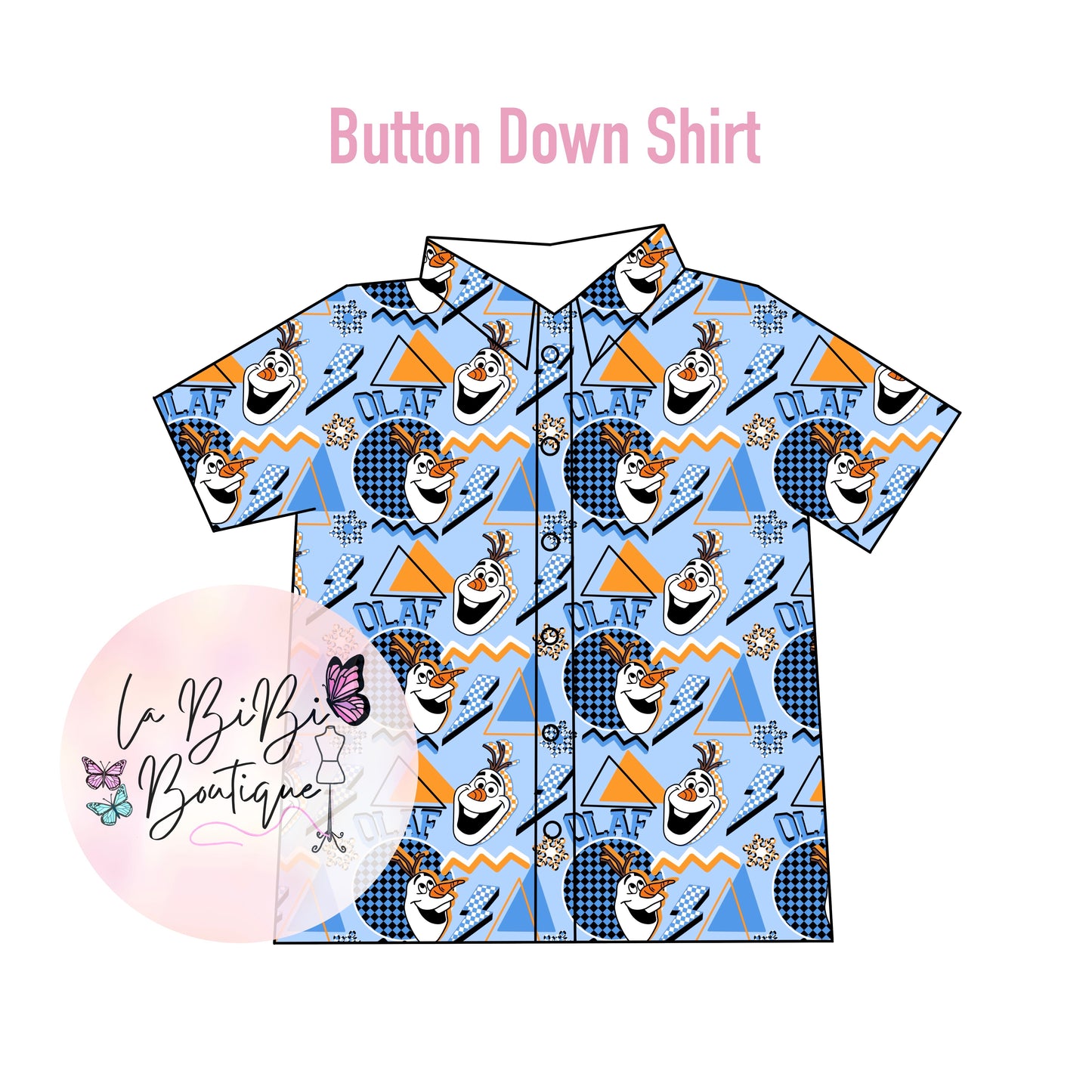 Retro Snowman - Button Down