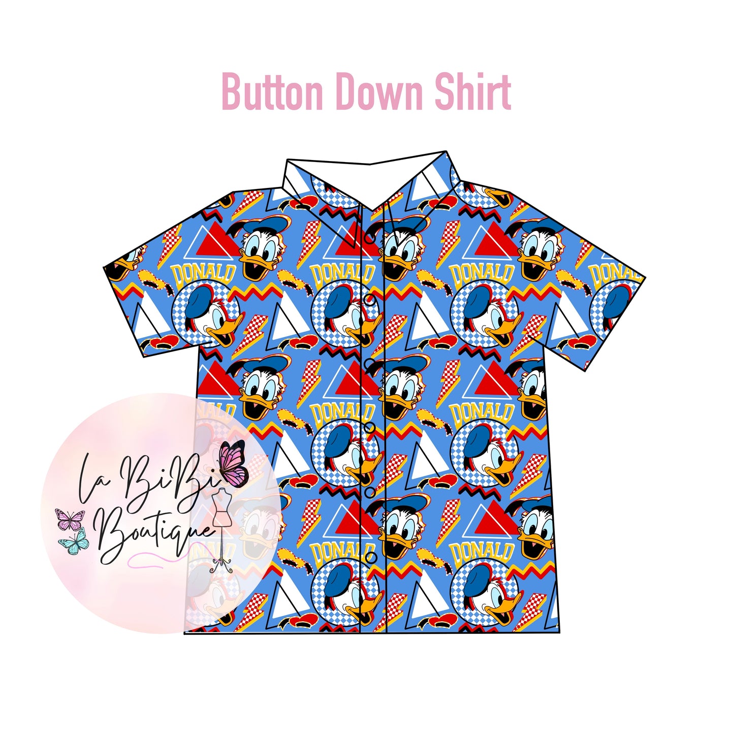 Retro Angry Duck - Button Down