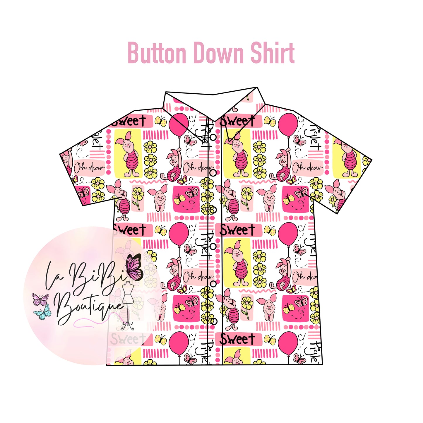 Honey Bear & Friends - Button Down