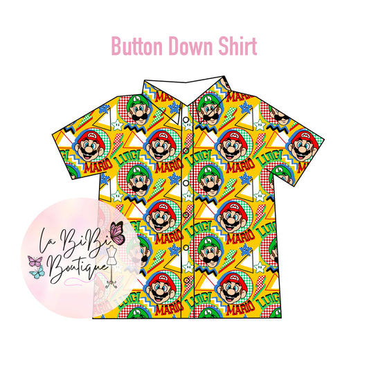 Retro Video Game : 2 Brothers - Button Down