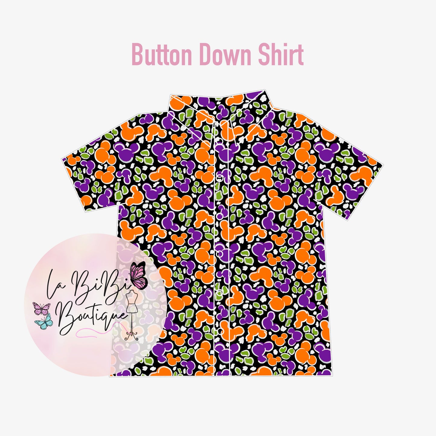 Hidden Mouse Halloween - Button Down