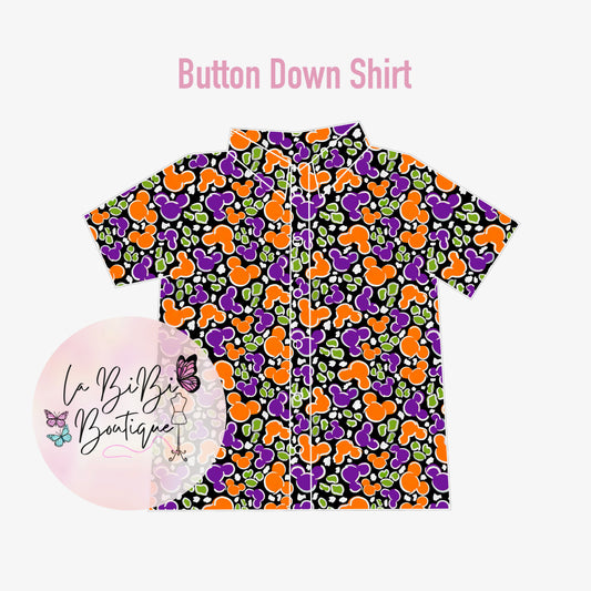 Hidden Mouse Halloween - Button Down