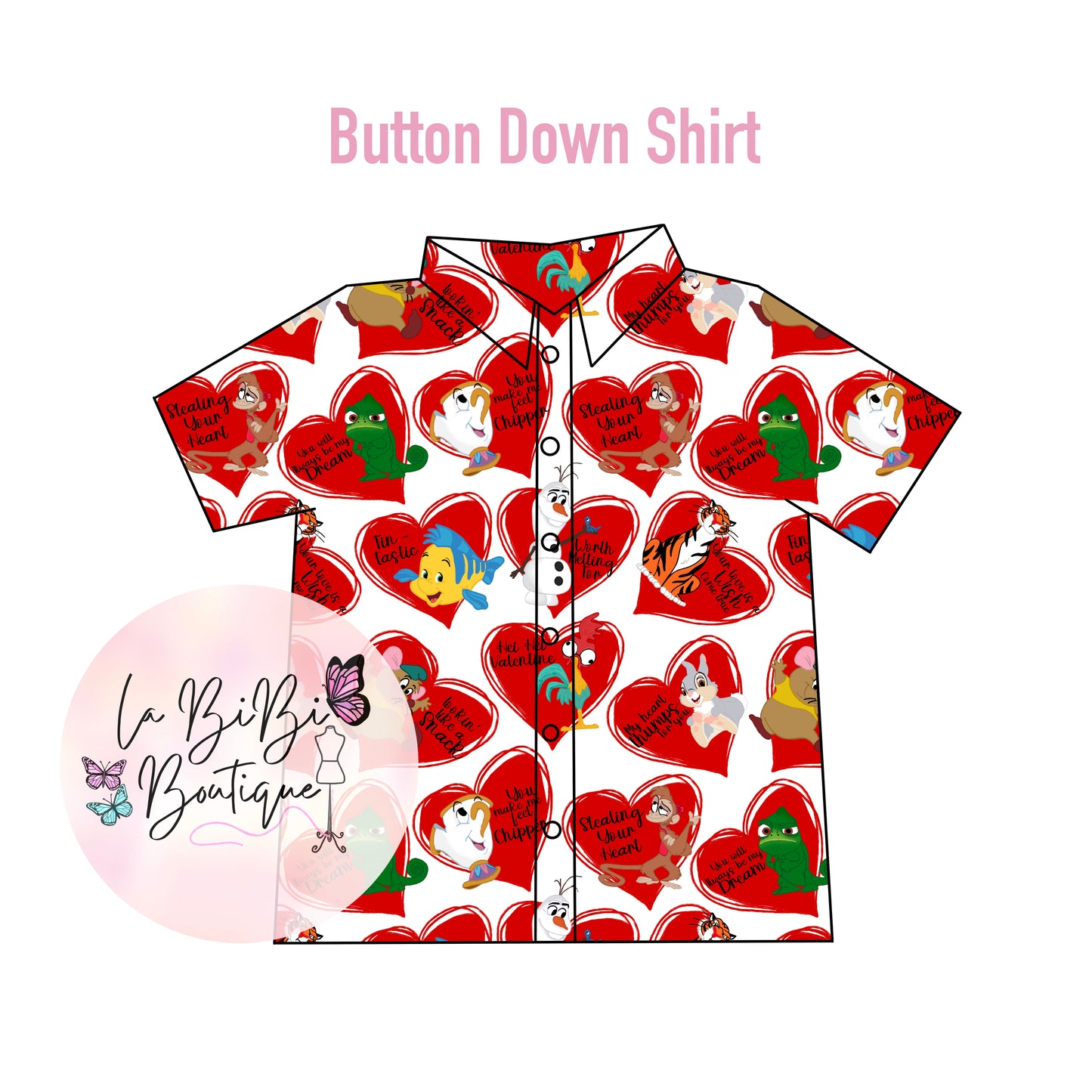 Valentine’s Day Card Button Down