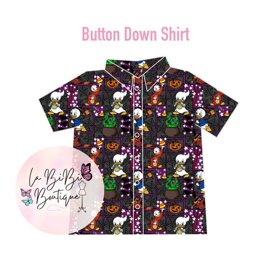 Trick Or Treat Ducks Halloween - Button Down