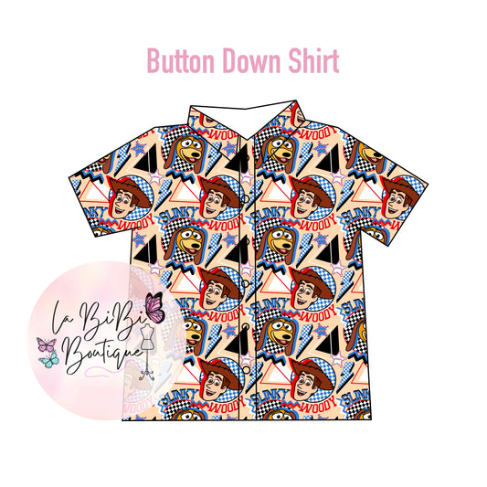 Retro Toys : Sheriff & Dog - Button Down