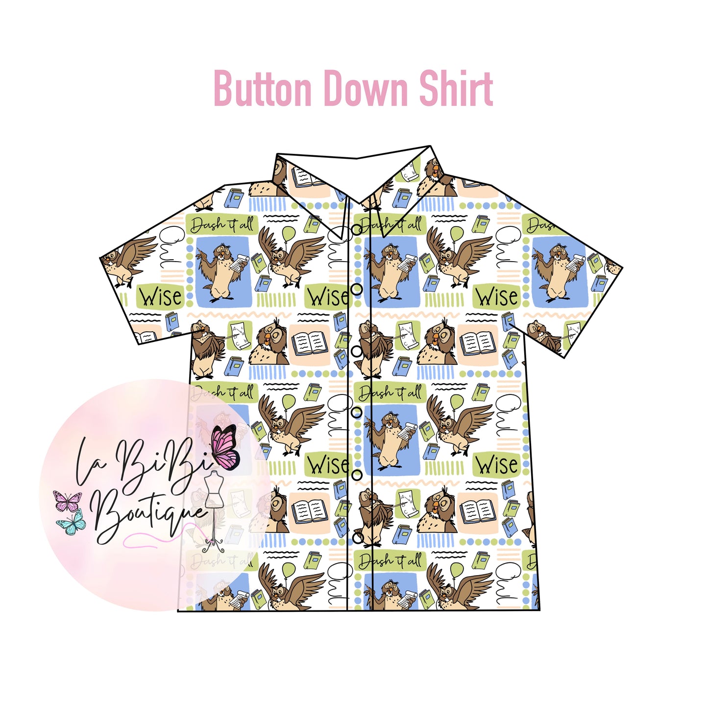 Honey Bear & Friends - Button Down