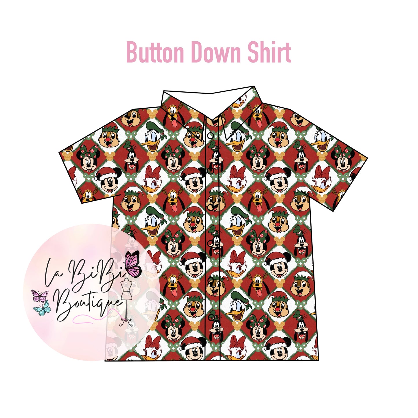 Mouse & Pals Christmas - Button Down