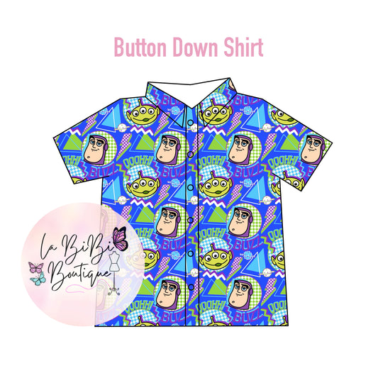 Retro Toys : Space Ranger & Aliens - Button Down