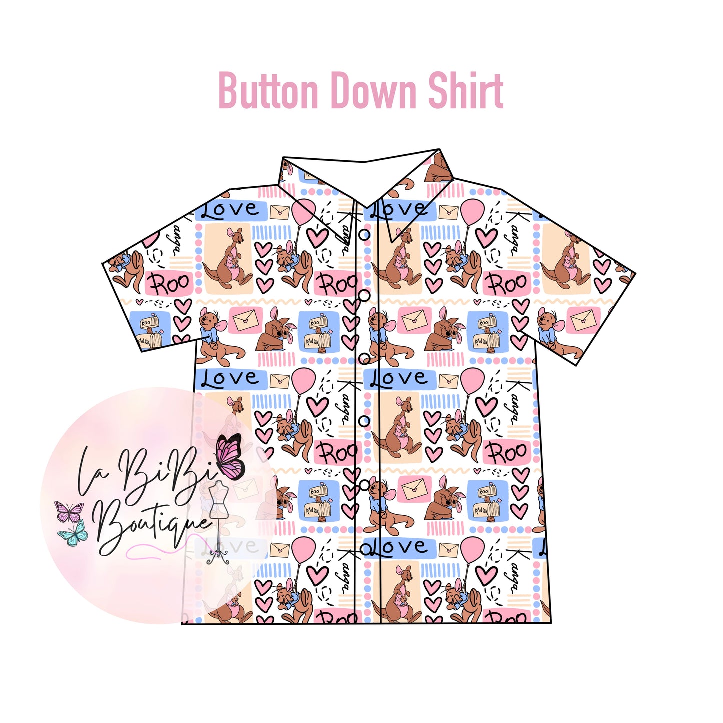 Honey Bear & Friends - Button Down