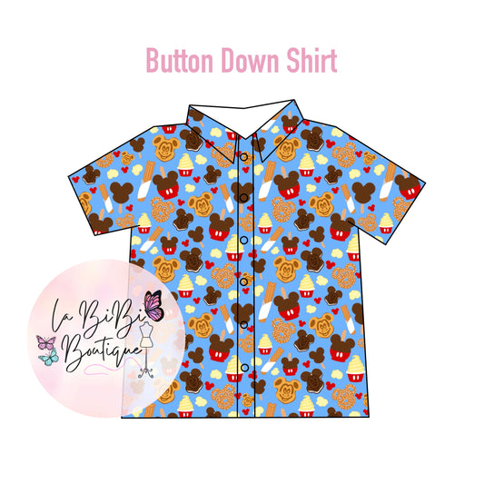 Mouse Snacks- Button Down