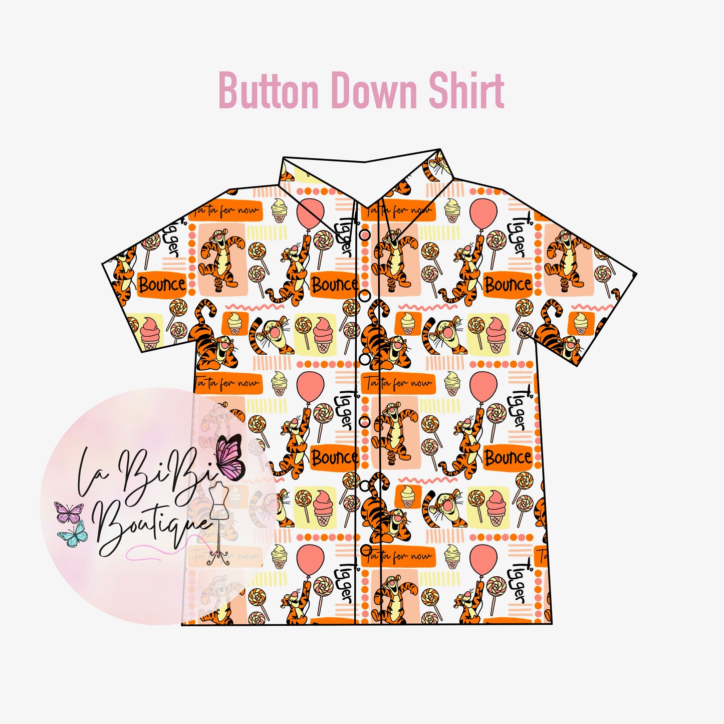 Honey Bear & Friends - Button Down