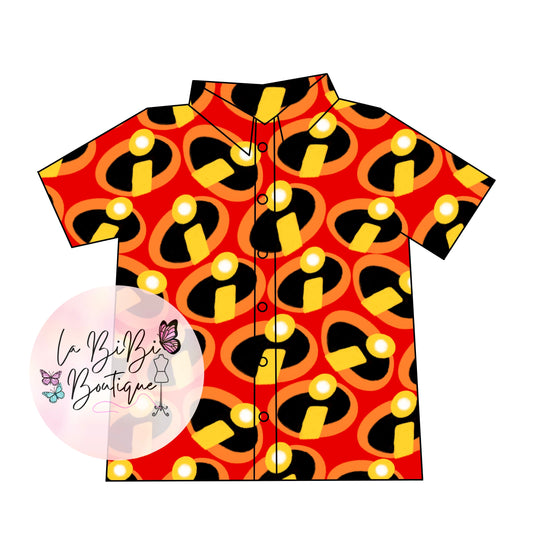 Superhero Family - Button Down
